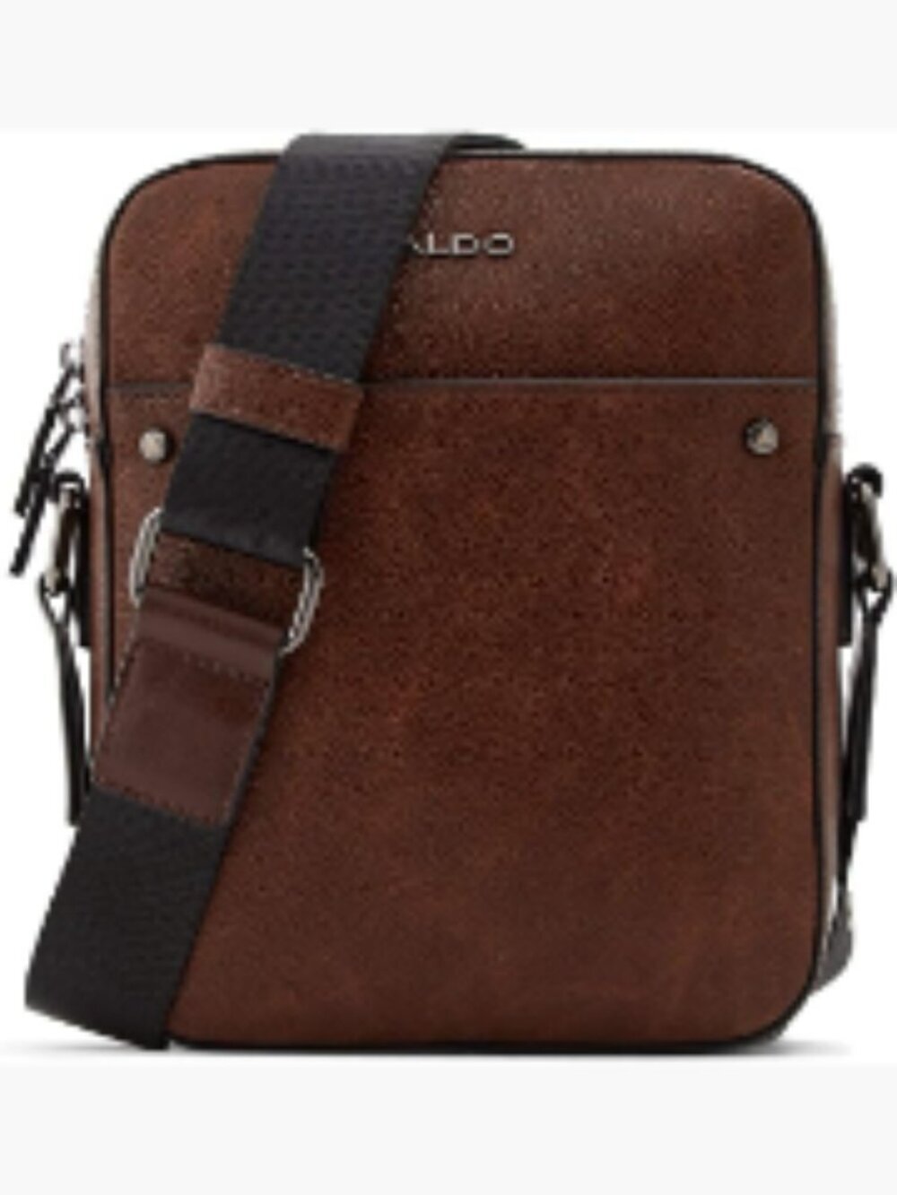 Faux Leather Messenger Crossbody Bag with Adjustable Strap
